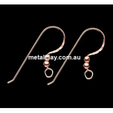 Copper Ear Wire Pair 2 Ball
